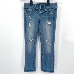 American Eagle Distressed Artist Cropped Jeans​